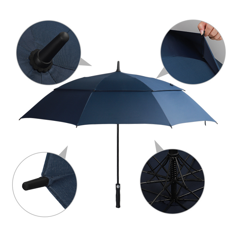 windproof personalised auto open customised printed double layer sun protection golf rain umbrella