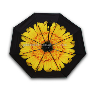 popular mini compact small size decorative uv travel folding automatic umbrella with custom logo