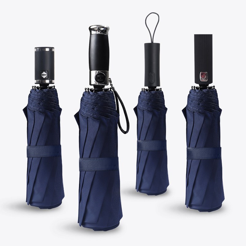 buy bulk windproof waterproof ready to ship pongee material automatic umbrella in pouch