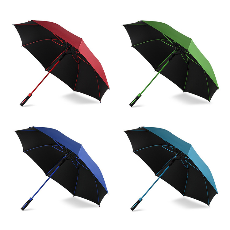 orange blue red pink black yellow purple automatic open luxury uv protection custom print color golf umbrella