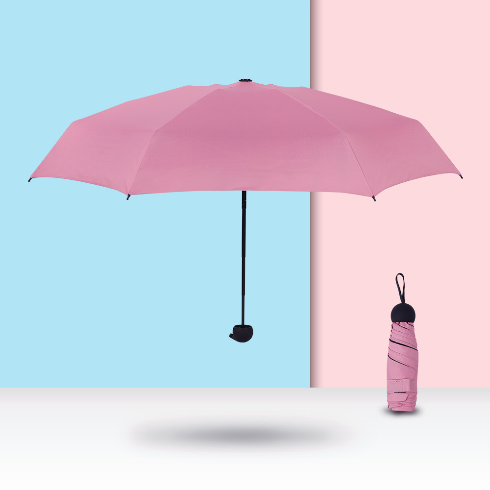 wholesale summer fancy wind proof 6k small custom designed printing 5 foldable uv protection umbrella