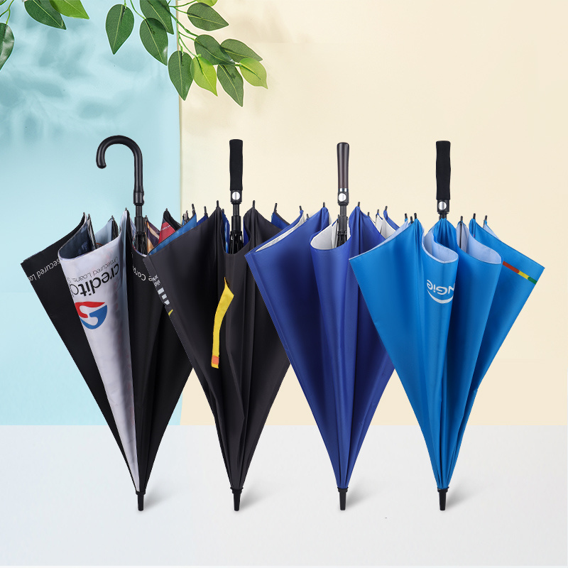 windproof personalised auto open customised printed double layer sun protection golf rain umbrella