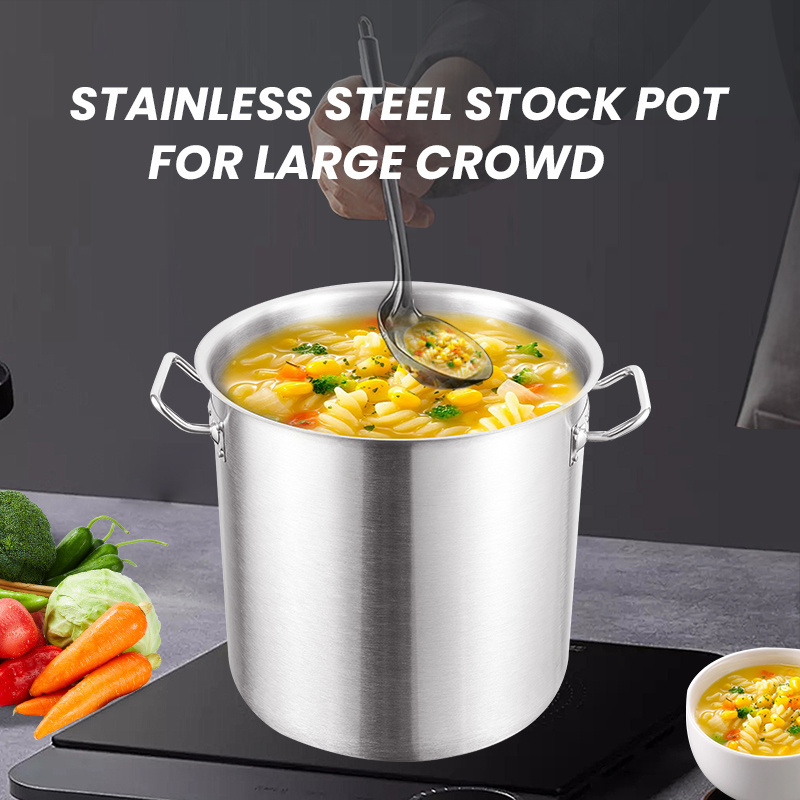 DaoSheng Energy Saving Hotel Soup Pot Bucket Stew And Chili Cooking Stainless Steel Stock Pot Large Commercial Cooking Pots