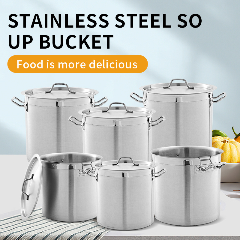 High Quality Kitchenware Catering Equipment Stainless Steel Stock Pot For House Restaurant Hotel