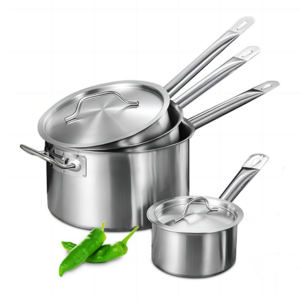 Daosheng Modern Support 03 Style 20cm Multipurpose Polish Finished Cooking Pot Sauce Pot Stainless Steel Saucepan with Cover