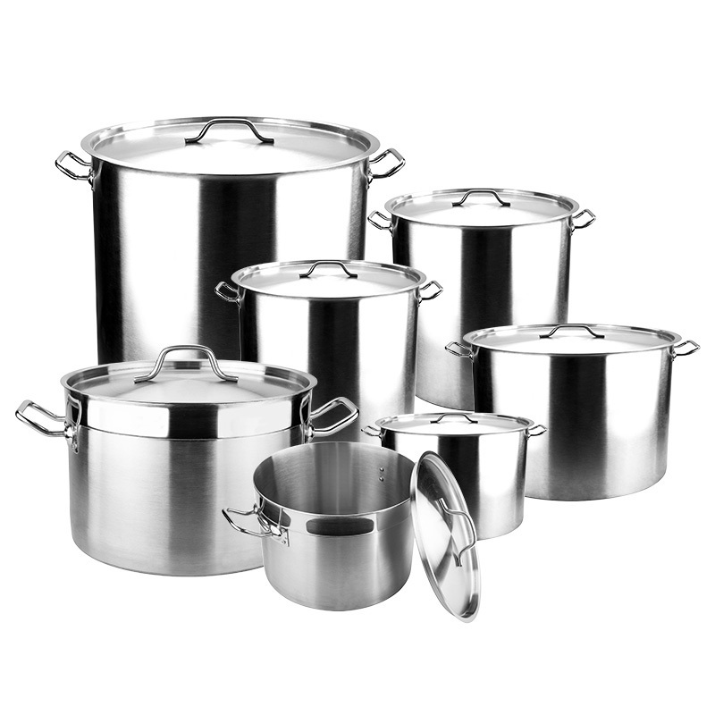 20 Quart Stockpot Restaurtant Big Stainless Steel Stove Industrial Pasta Cooking Pots Stock Pots Used For Water Bath Canner