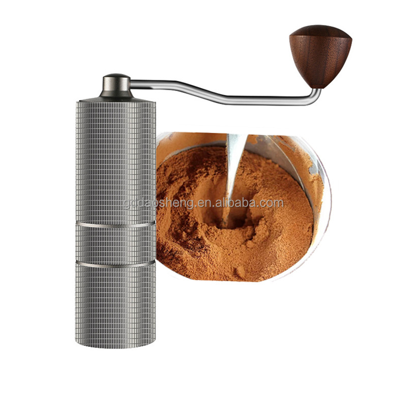 Stainless Steel Washable Travel Mill Coffee Grinder Hand Crank Portable Coffee Bean Grinder With Burr