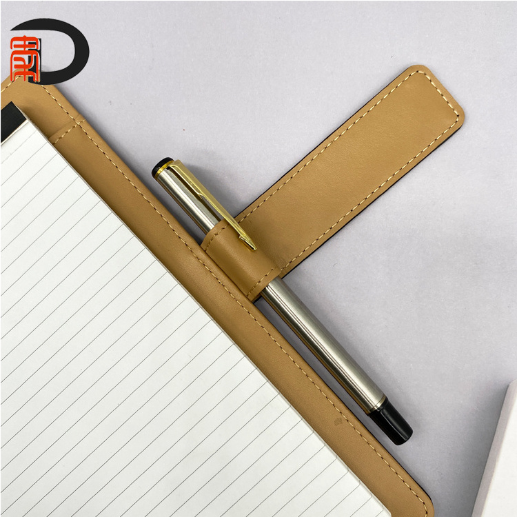 2023 Fashion design personal A5 pu leather diary with writing note 6 ring binder planner organizer cover