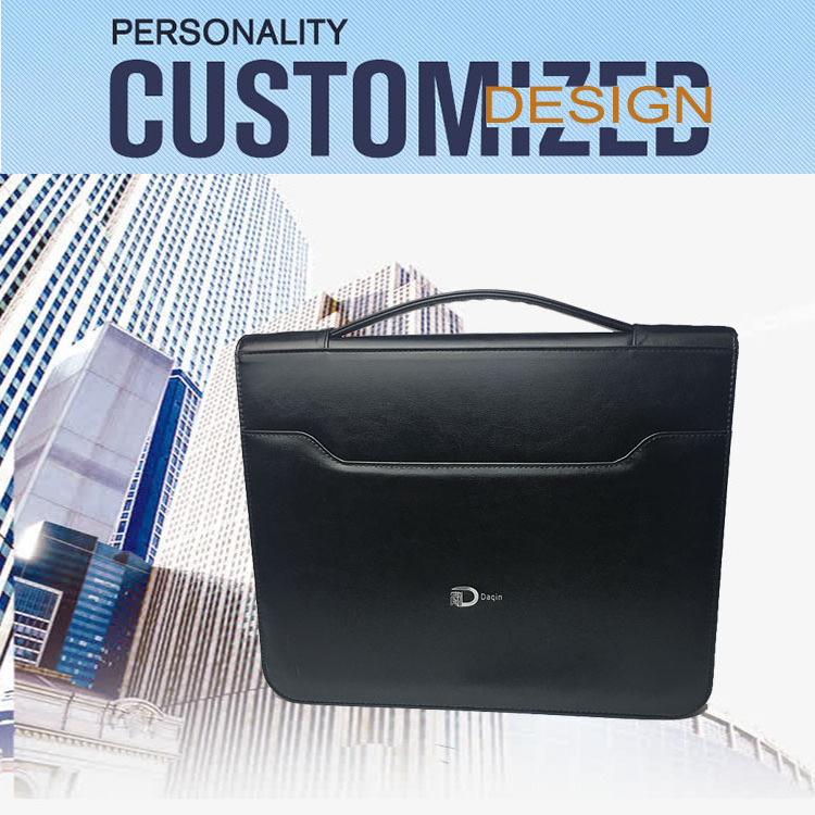 Executive handmade business genuine leather fireproof mens laptop bag briefcase for lawyer