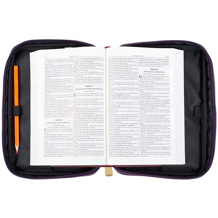 2023 Wholesale carved soft PU leather book cover Bible book cover