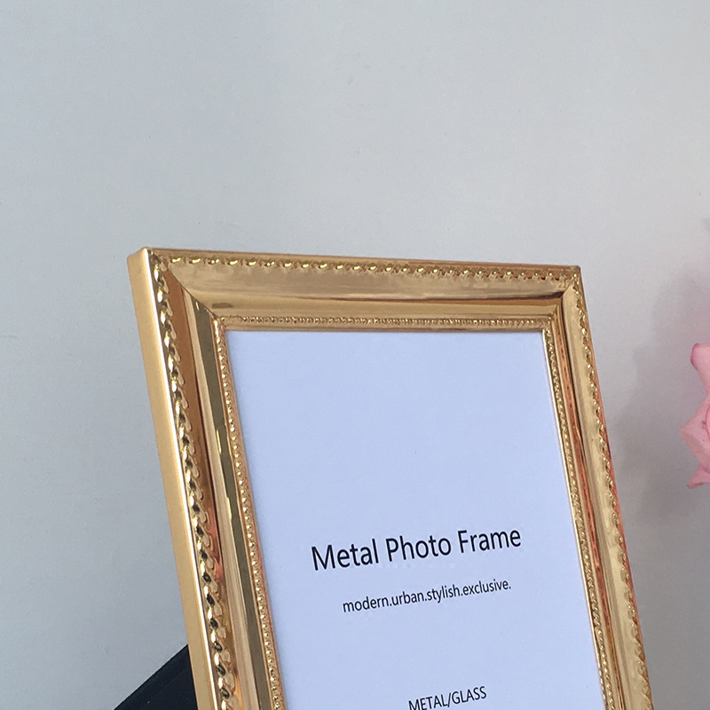 High Quality Decoration A4 Certificate Frame Gold Plated Metal Photo Frame