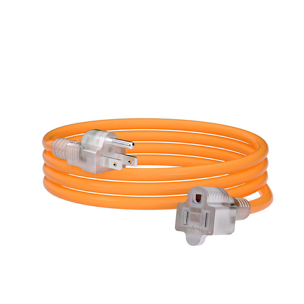 Durable US Standard Outdoor Extension Cord: Waterproof 12-Gauge Power Cord, Ideal for Gardens and Construction Sites