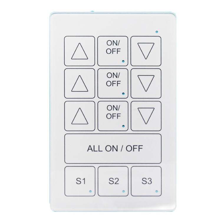 Factory customized smart glass switch panel touch panel white silk screen panel