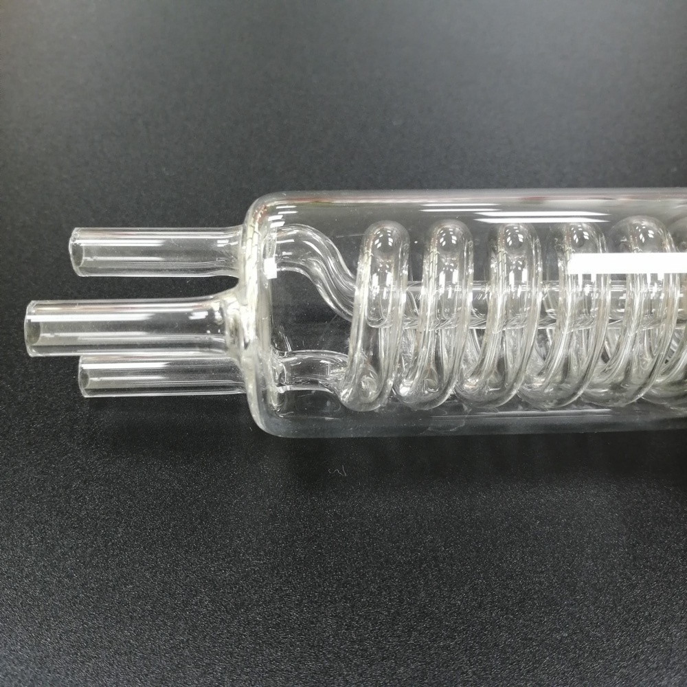 High-Temperature Resistant Spiral Glass Tube Custom Factory-Made Quartz Reactor