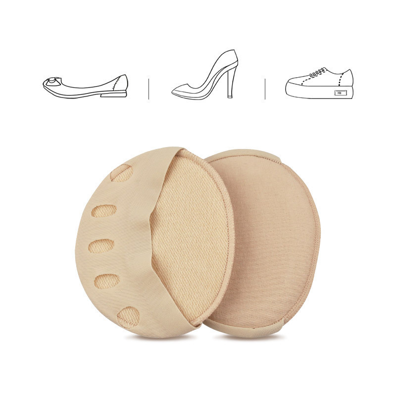 Metatarsal Pad High Heels Inserts Fore Foot Back Protector Five Toe Pads Breathable Sandals Sponge Absorbs Sweat Fabric Cushion