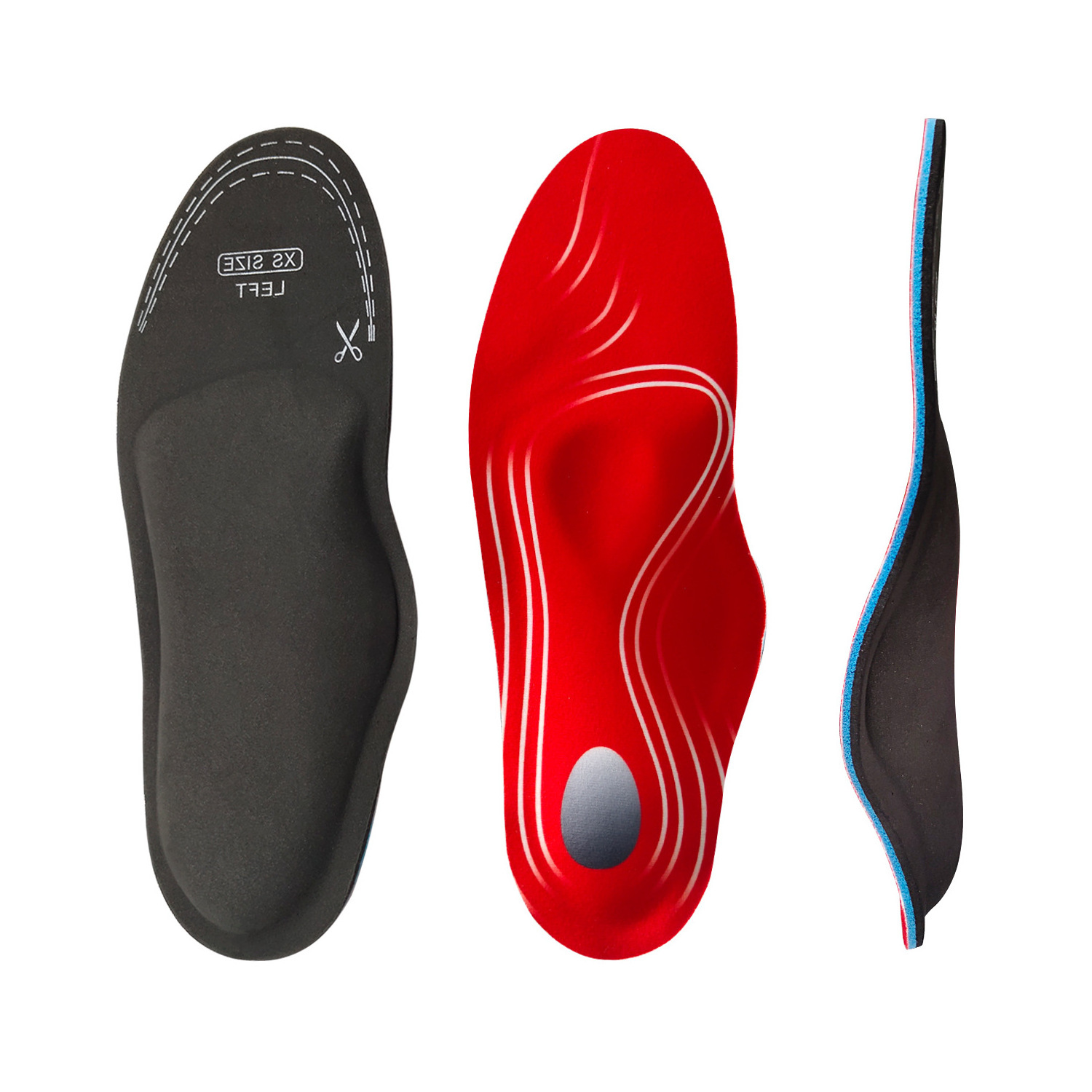 Custom Correction Orthopedic Arch Support Orthotic Plantar Fasciitis Insoles Poron Insole