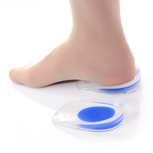 Factory sale heel lift elevator beautiful silicon insole heel cups for woman high heel shoes