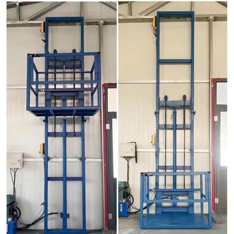 Simple fixed electric lifting platform hydraulic freight elevator small household freight hoist