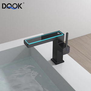 New Design Smart Sensor Faucet Bathroom Washbasin Faucet Mixer Tap Digital Basin Water Tap Bathroom LED Faucet