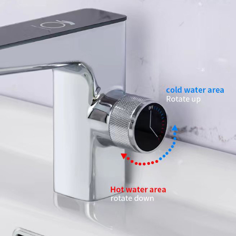 Led Digital Display Touch Free Health Bathroom Taps Touchless Basin Sensor Smart Faucet Automatic Faucets Sensor