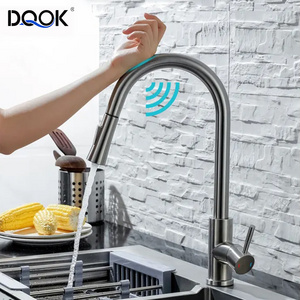 New Type Smart Single Hole Pull Down Kitchen Tap Sensor Touch Hot And Cold Kitchen Sink Faucet