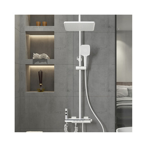 Hot Selling Thermostatic shower Piano keys ambiance lights Shower Faucet 4 Function Bathroom Shower Set