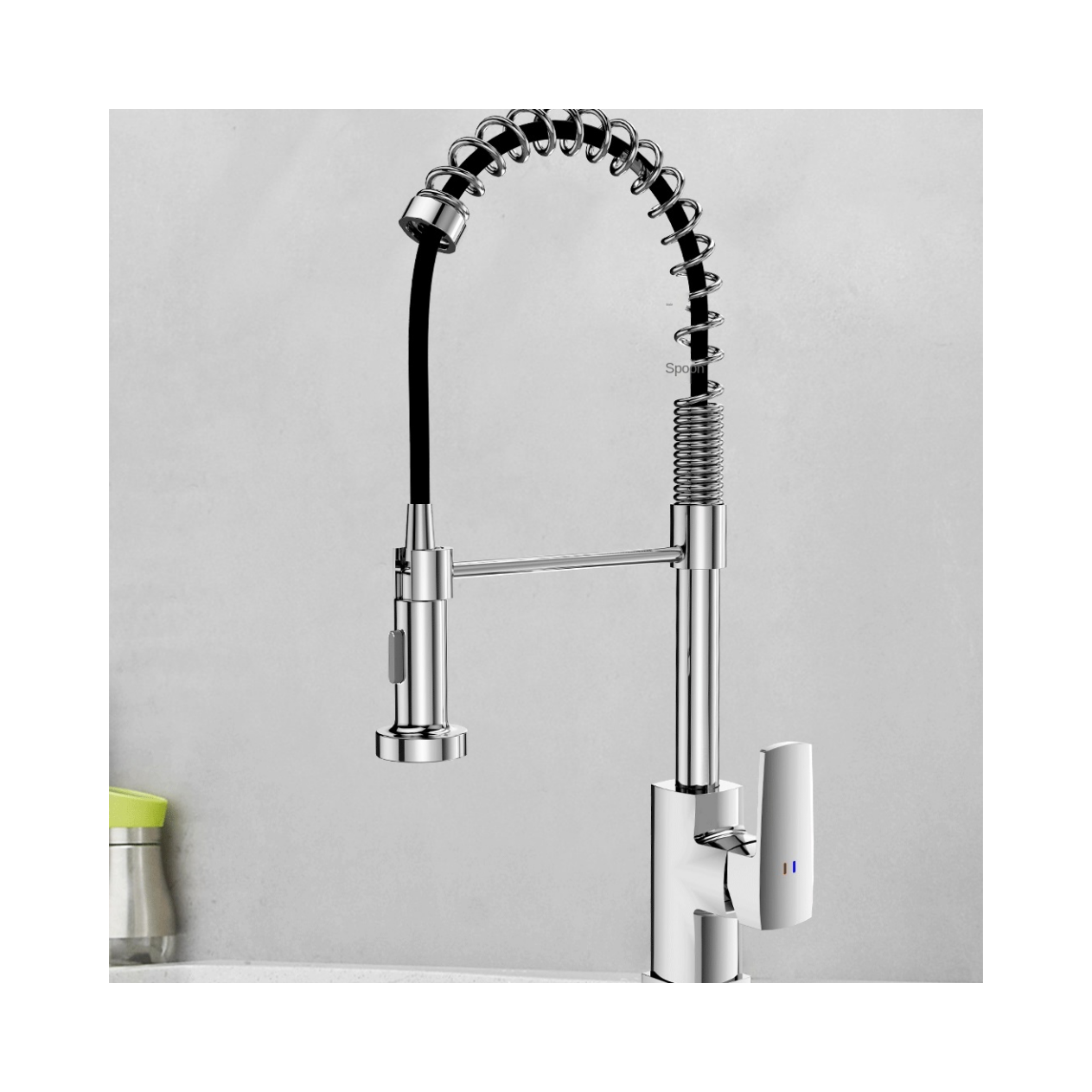 Hot Selling Chrome Brass Cold and Hot Water High Flow Water Tap 360 Degree Pull Out Spout Kitchen Faucet