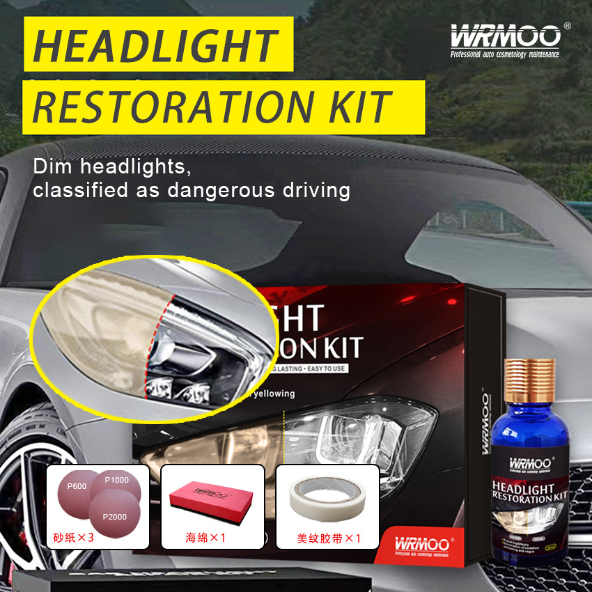 Car Headlight Renovation Repair Tool Headlight Refurbished Repair Fluid Kit