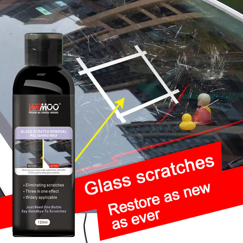 Glass scratch removal, polishing wax, scratch reducing agent, car glass scraping, scratching, grinding and repairing 120ML