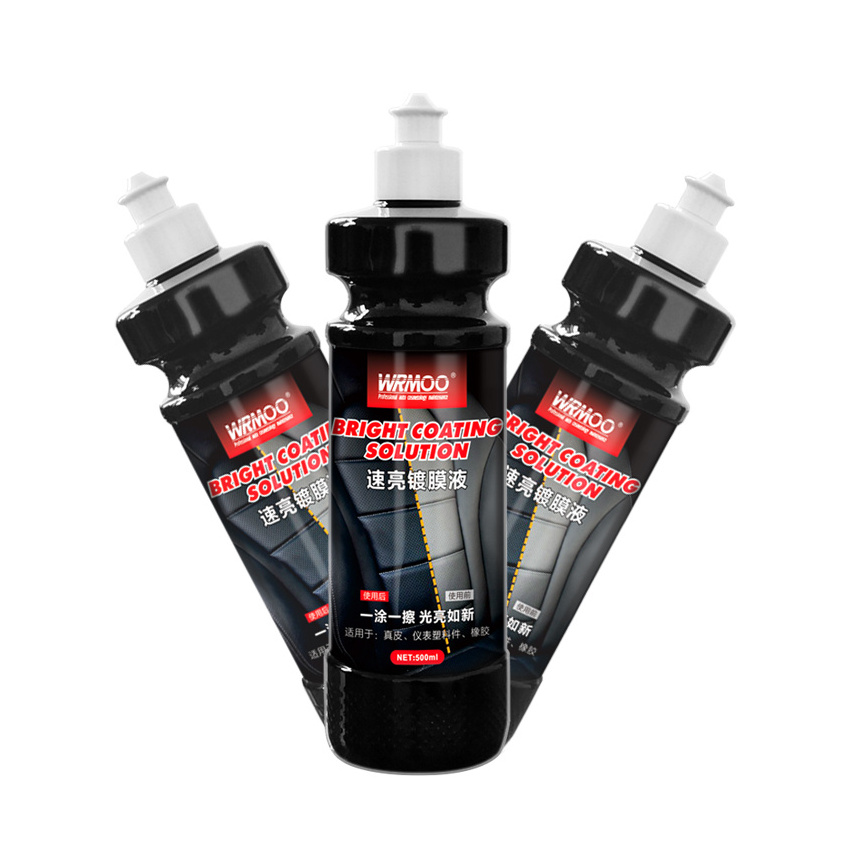 Plastic restorer, black gloss automotive cleaning product, automotive polishing and repair coating refurbisher