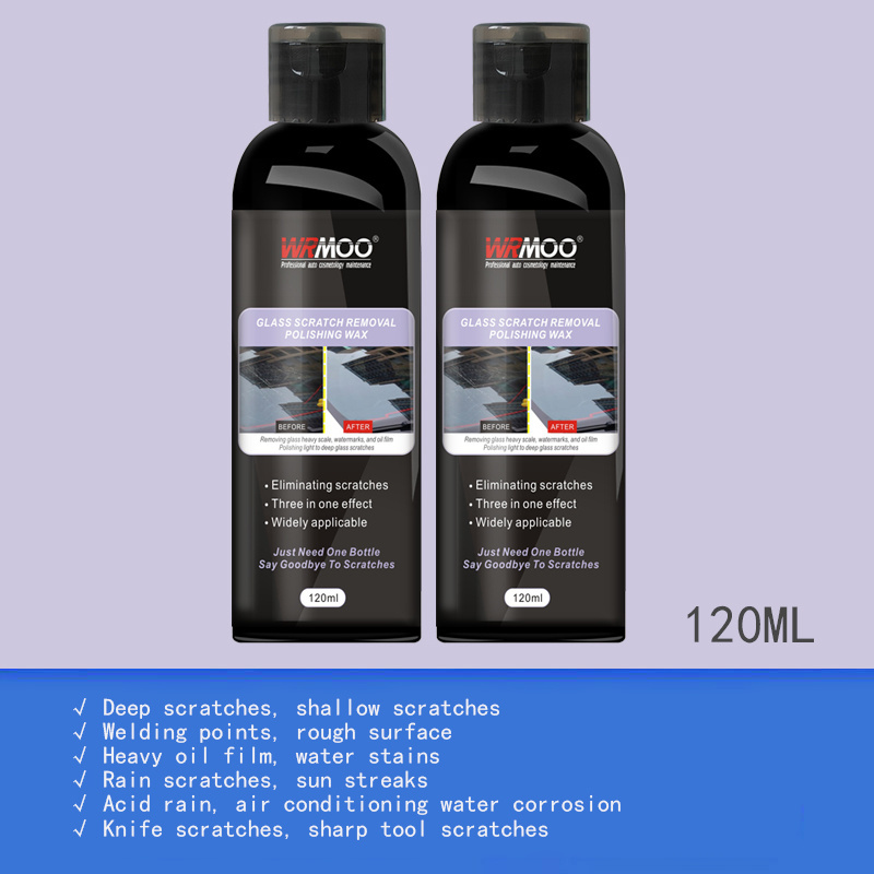 Glass scratch removal, polishing wax, scratch reducing agent, car glass scraping, scratching, grinding and repairing 120ML