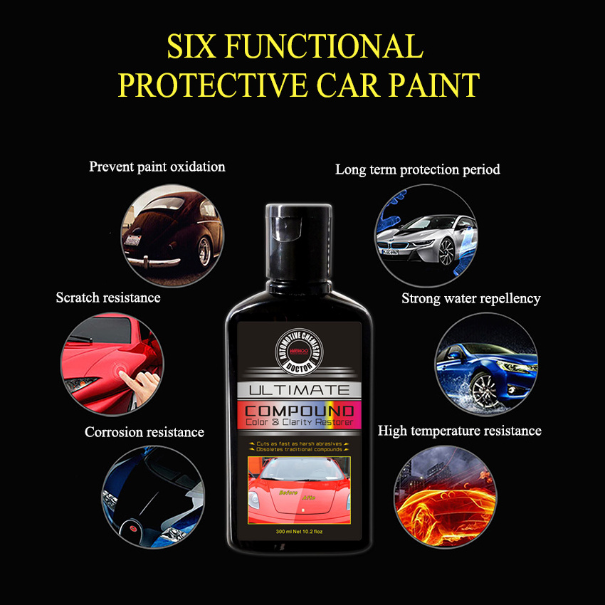 Automotive liquid polishing wax for quick repair and long-lasting maintenance 300ML