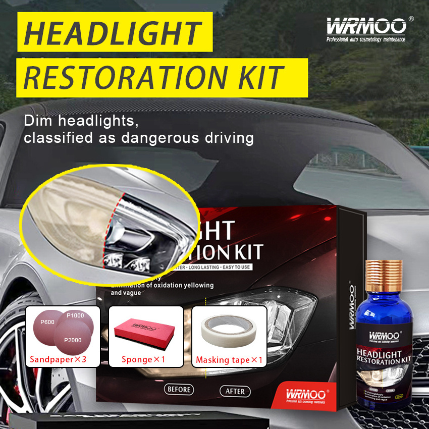 30ml Heavy Duty Headlights Liquid Resin Car Headlamp Cleaning Repair Restoration Auto Headlight Lens Renovation Fluid