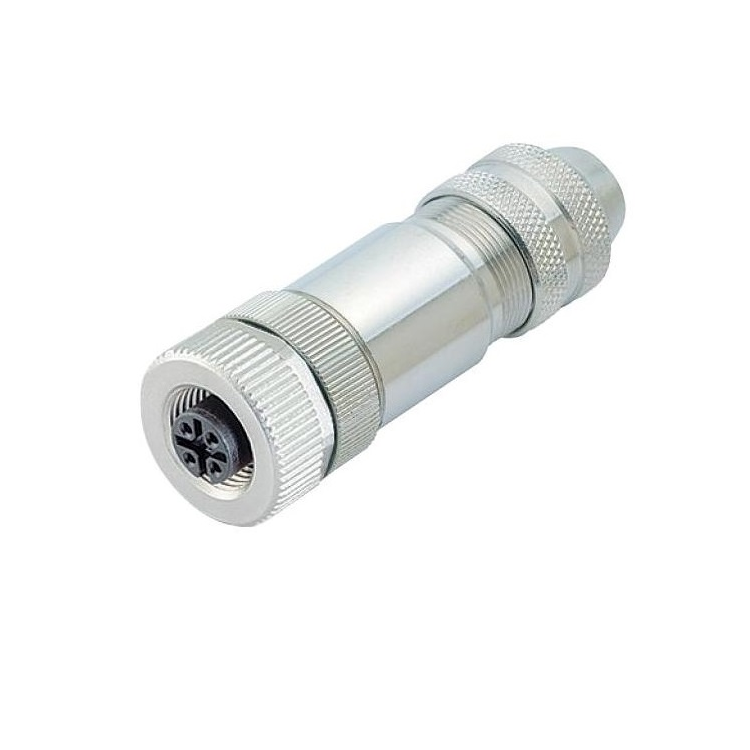 Beat price M12 connector  M12 4 Pin A coded Female Male Assembly straight metal connector