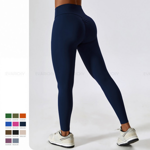 Brushed Fabric High Waist Leggings No Camel Toe Design Women High Waist Tights Scrunch Butt Yoga Pant Gym Leggings For Women