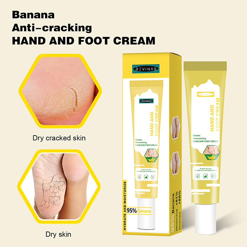 Banana Flavored Anti Cracking Care Hand and Foot Cream Nourishes Hands and Feet To Prevent Dryness and Cracking