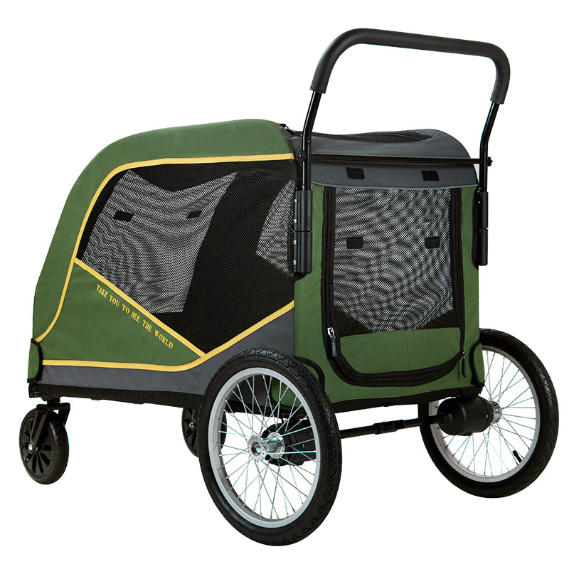 luxury wholesale dog stroller luxury 4 wheels pet designer foldable pet stroller for dog and cats