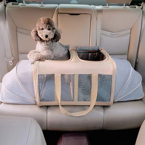 Factory separable expanded  pet dog cat  trolley  carrier large pet durable mesh cloth travel carrier for pets dogs cats