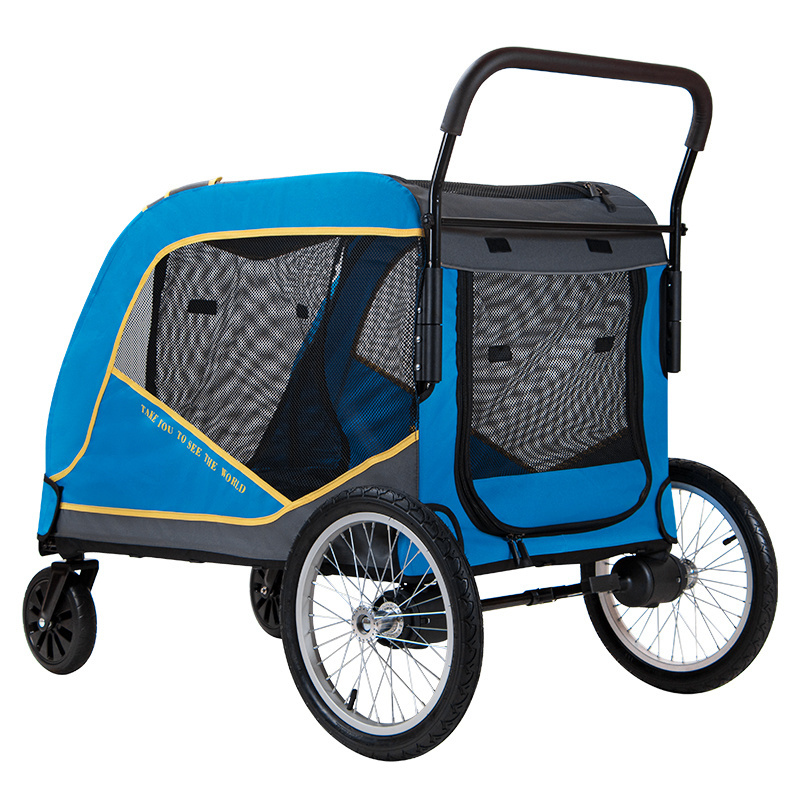 luxury wholesale dog stroller luxury 4 wheels pet designer foldable pet stroller for dog and cats