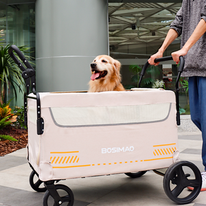 wholesale large running  carrier cat dog pram  folding 4-wheel pet cart travel carry double  pet stroller for big dog