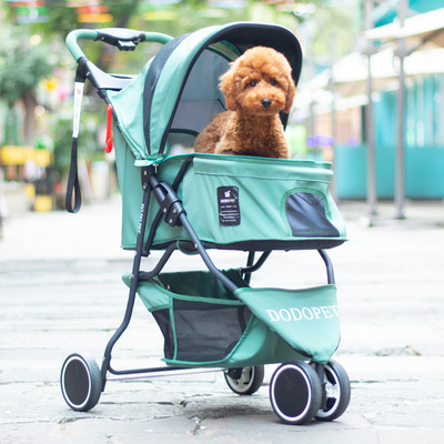 wholesale foldable small dog stroller 3 wheels pet pram detachable pet stroller for dogs and cats