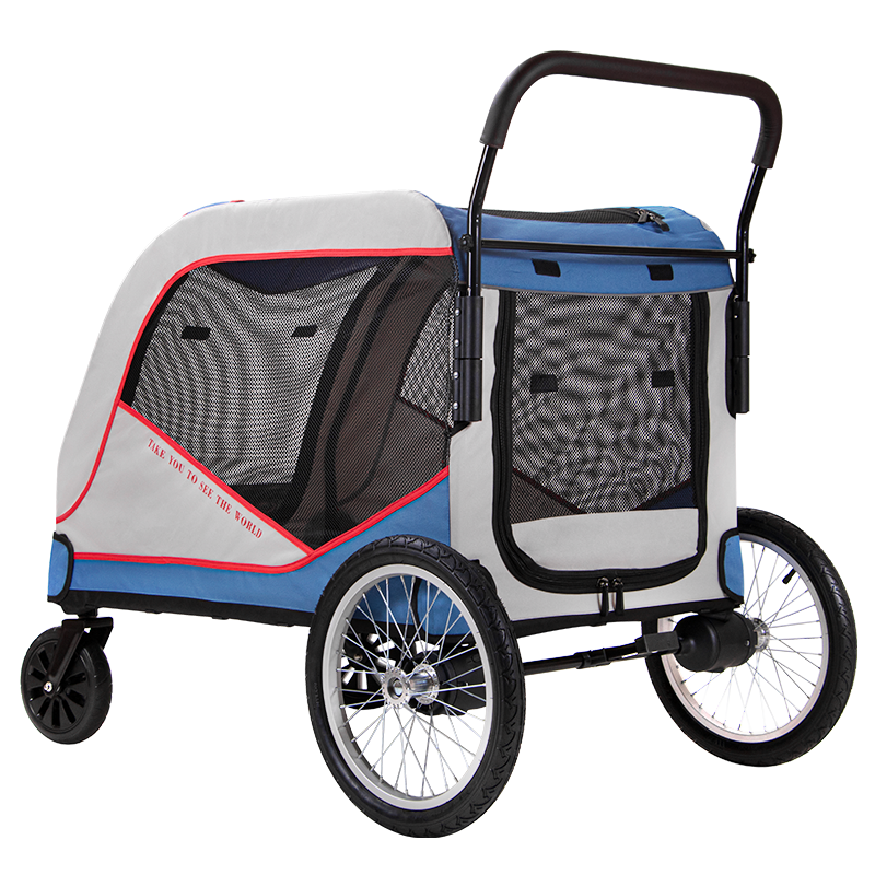 wholesale hight quality luxury 4 wheels pet stroller dog cat pram cart stroller for lager dogs