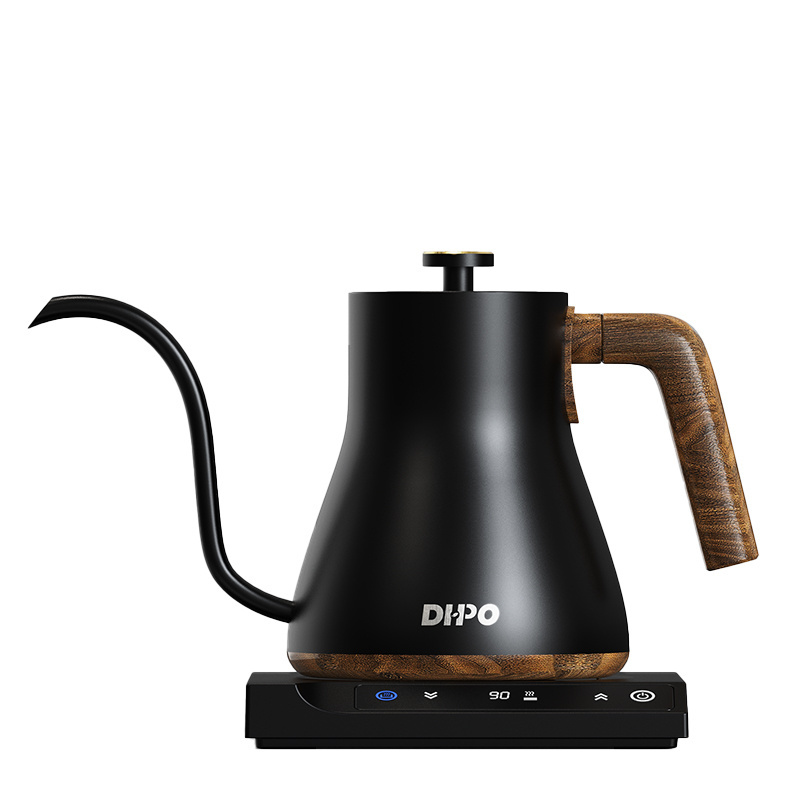 DHPO 220V 600ml Stainless Steel fine Mouth temperature control electric Gooseneck Pour-Over pot Pouring Coffee Kettle