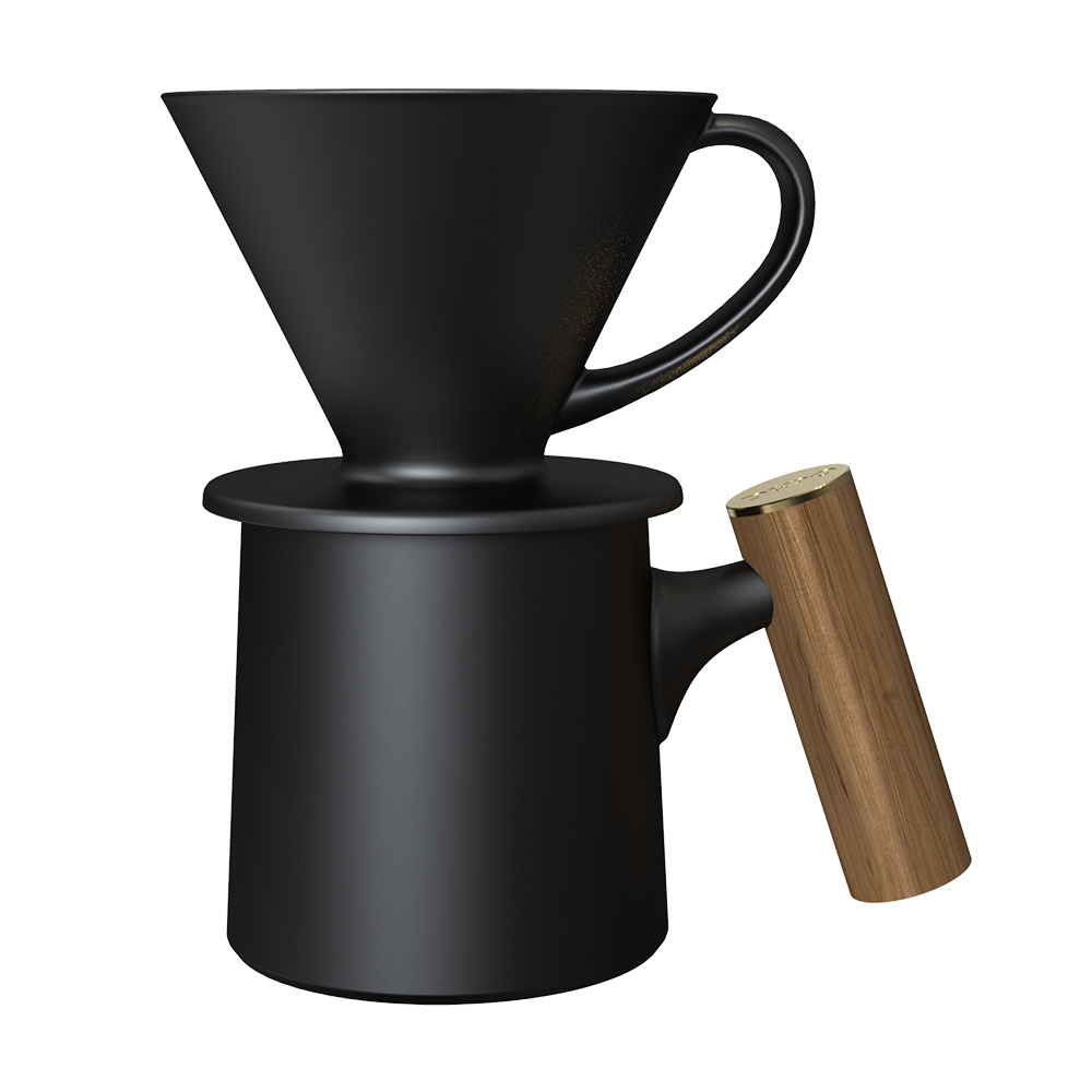 DHPO Custom Wholesale Filter Reusable Pour Over Cone Coffee Dripper Portable Ceramic Coffee Dripper Set Dripper Coffee Maker