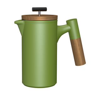 Hot-selling Ceramic Custom French Press with Bamboo Handle flask thermos tea pot vacuum flask