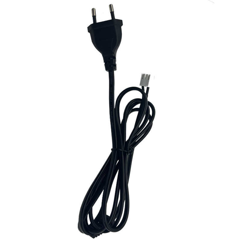 Non-Grounding 2 Poles Indonesia Standard SNI Certificated 2 Pin Mains Cable Plug With 3.96 Connector Power Cord