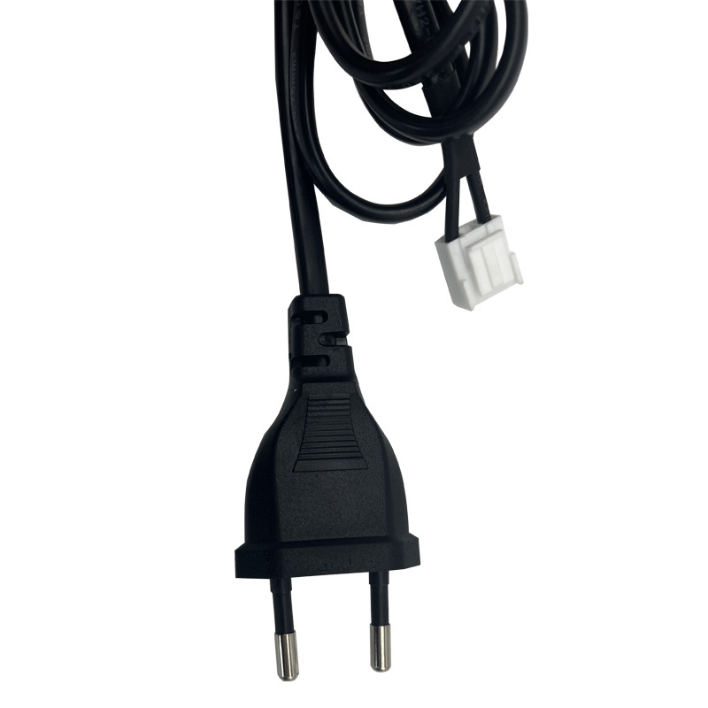 Non-Grounding 2 Poles Indonesia Standard SNI Certificated 2 Pin Mains Cable Plug With 3.96 Connector Power Cord