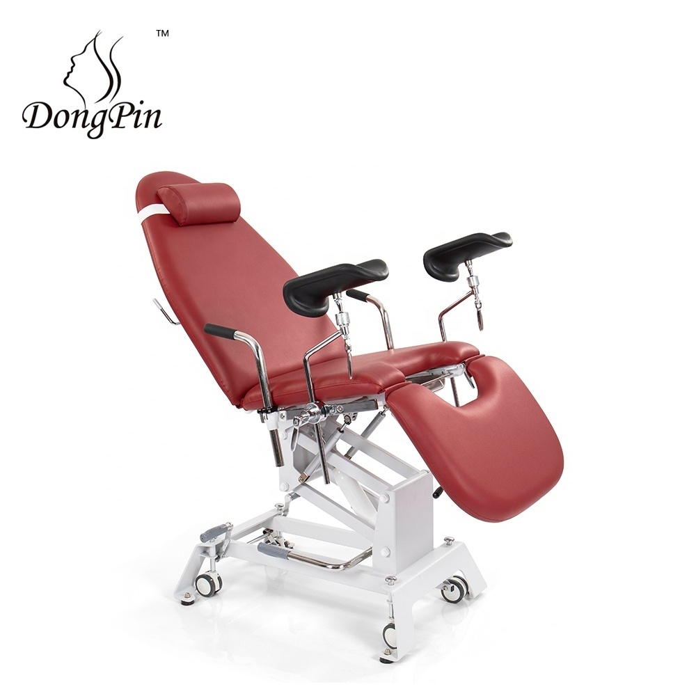 Hospital Examination Chair Gynecological Chair Treatment Table with Stirrups Professional Grade Medical Chair