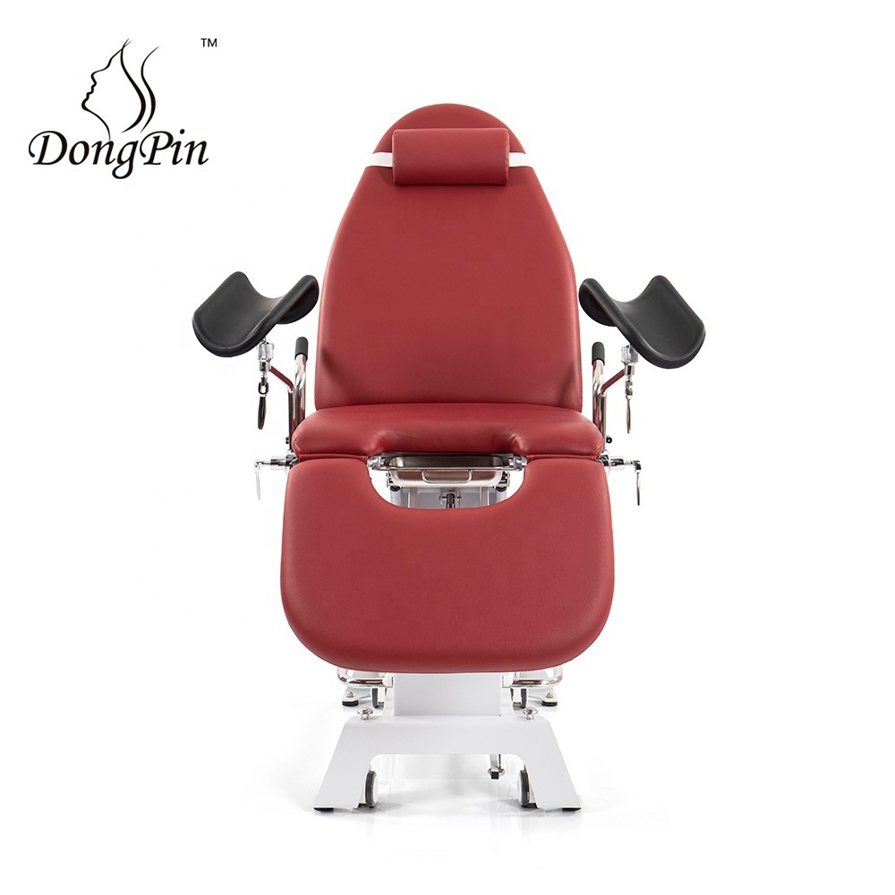 Hospital Examination Chair Gynecological Chair Treatment Table with Stirrups Professional Grade Medical Chair