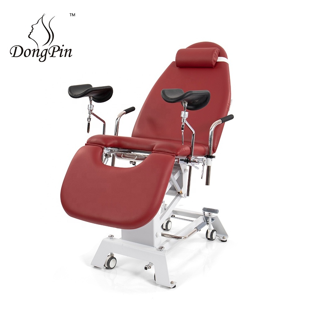 Hospital Examination Chair Gynecological Chair Treatment Table with Stirrups Professional Grade Medical Chair